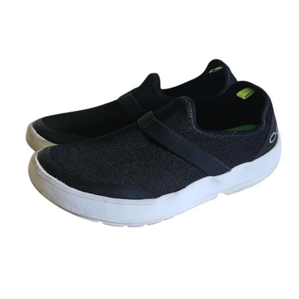 OOFOS OOmg Low Mesh Recovery Shoe Women Size 11 Black White Slip On Comfort